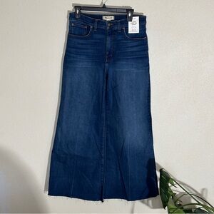 Madewell Women's Dark Blue Wide-Leg Jeans